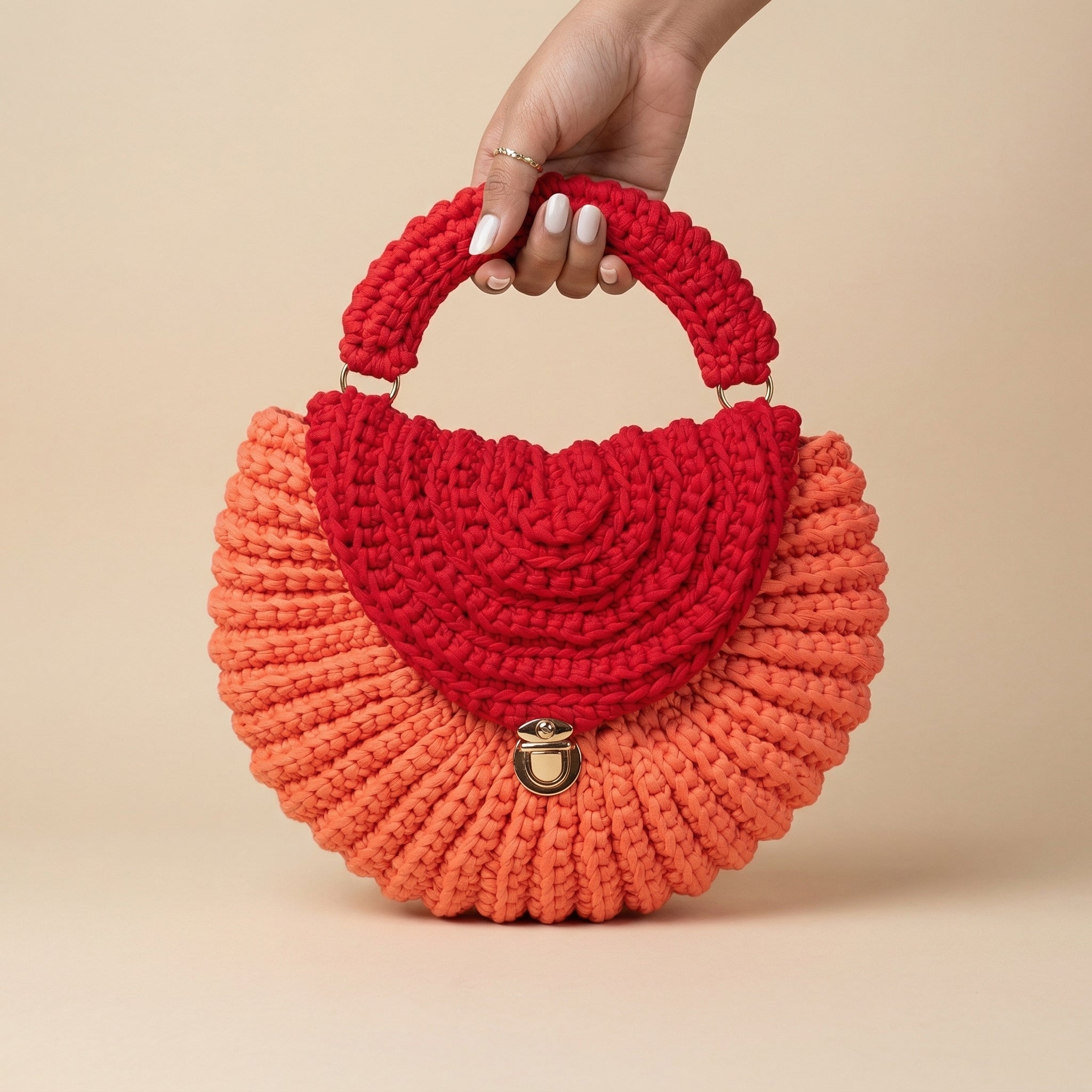 Rosetta Handcrafted Crochet Bag – Unique Round Design