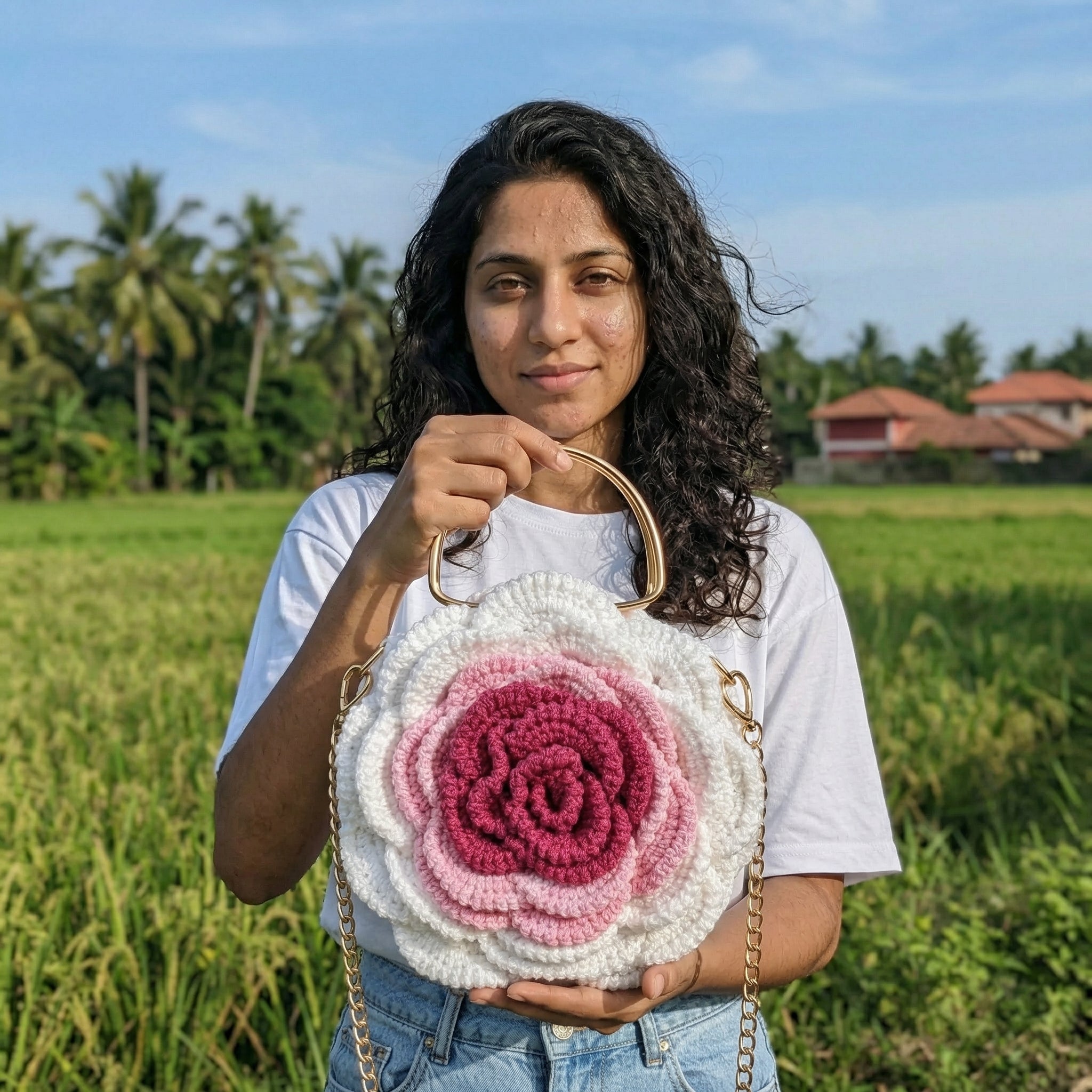 Rose Crochet Bag