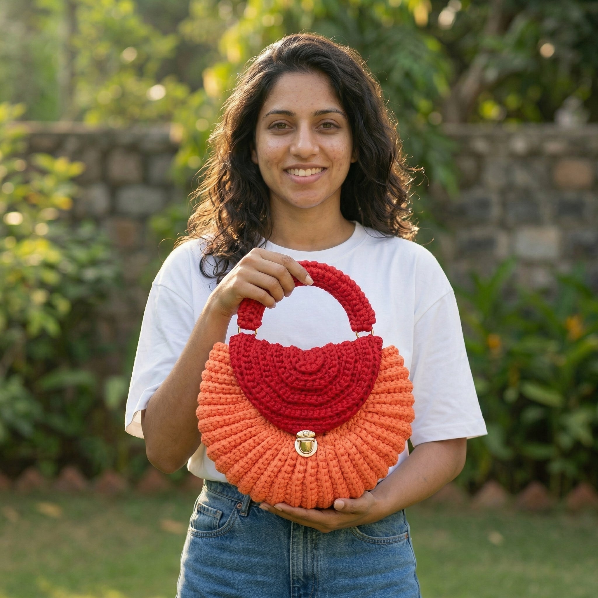 Rosetta Handcrafted Crochet Bag – Unique Round Design