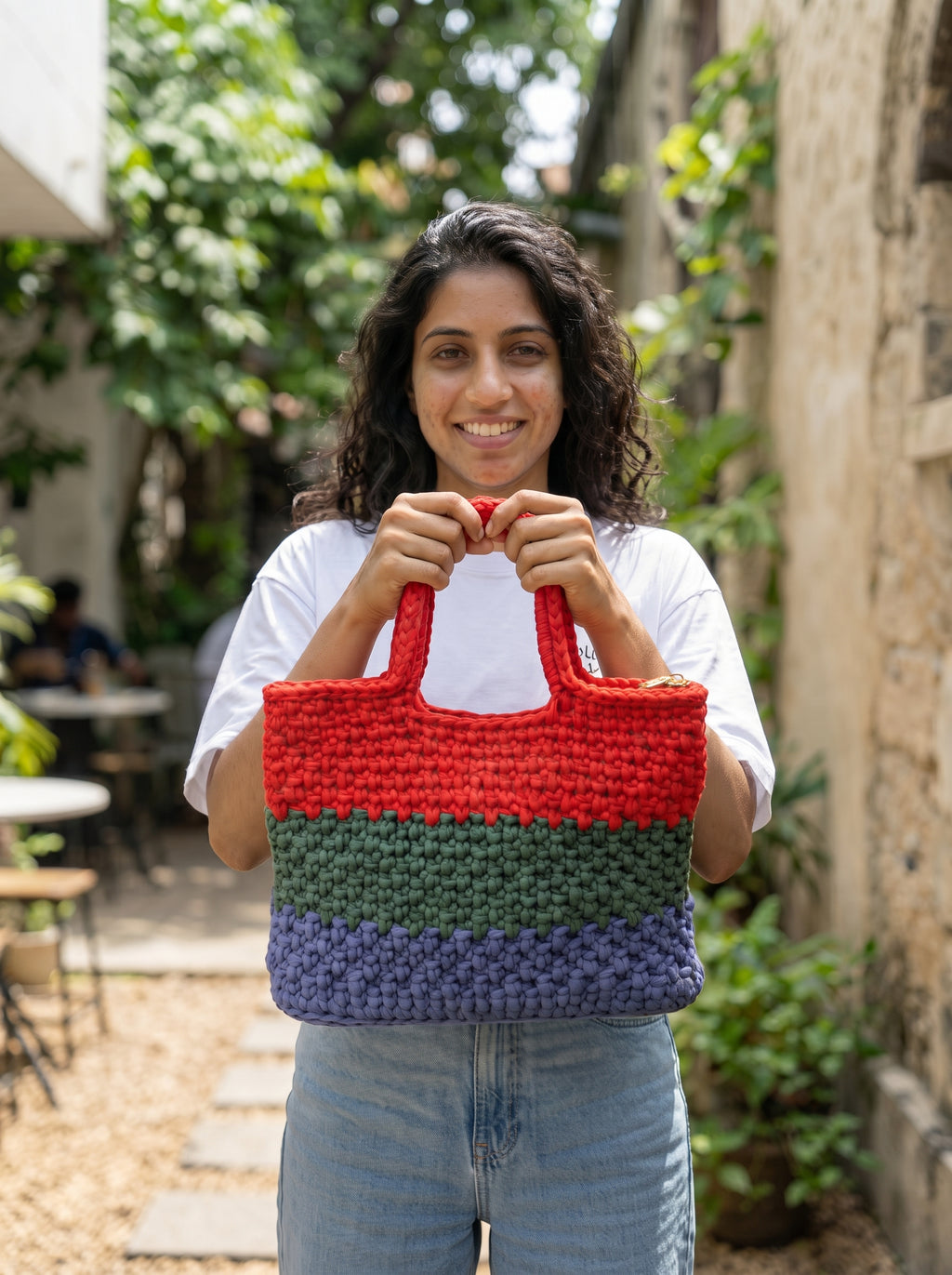 Berry Garden Crochet Tote Bag
